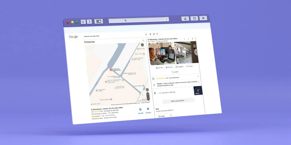 Fiche Google my Profil de IS Webdesign Metz